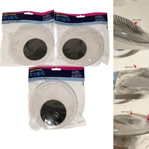 Darice 3-Pack Bundle Sticky Back Large Googly Eyes Arts & Craft Packs